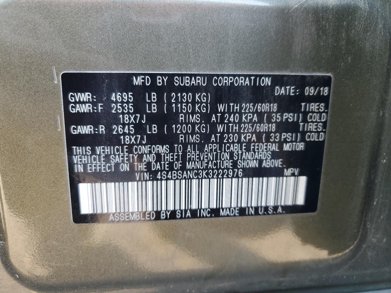 2019 Subaru Outback - Image 14