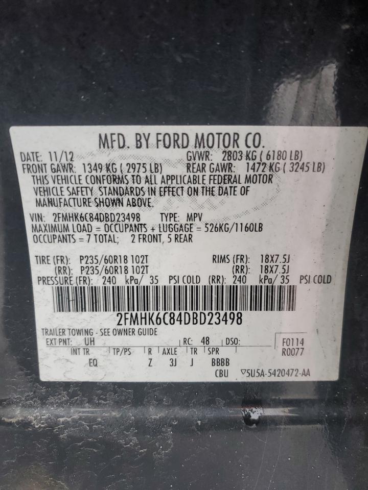 VIN 2FMHK6C84DBD23498 2013 FORD FLEX no.13