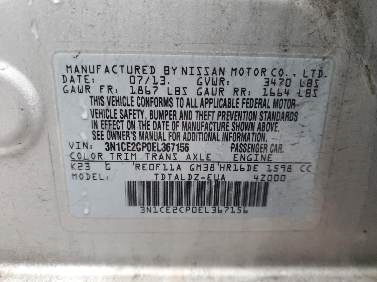 2014 Nissan Versa - Image 12