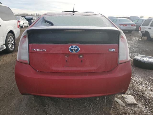  TOYOTA PRIUS 2012 Czerwony