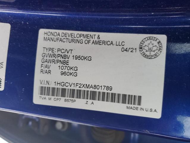 2021 HONDA ACCORD SE  