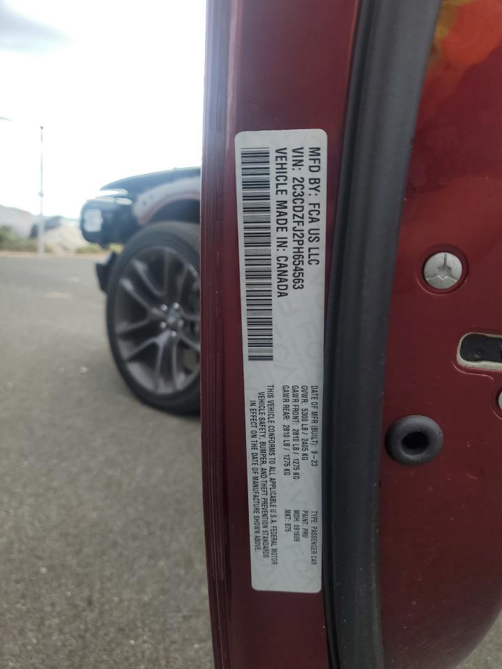 2023 Dodge Challenger R/T Scat Pack VIN: 2C3CDZFJ2PH654563 Lot: 77218384