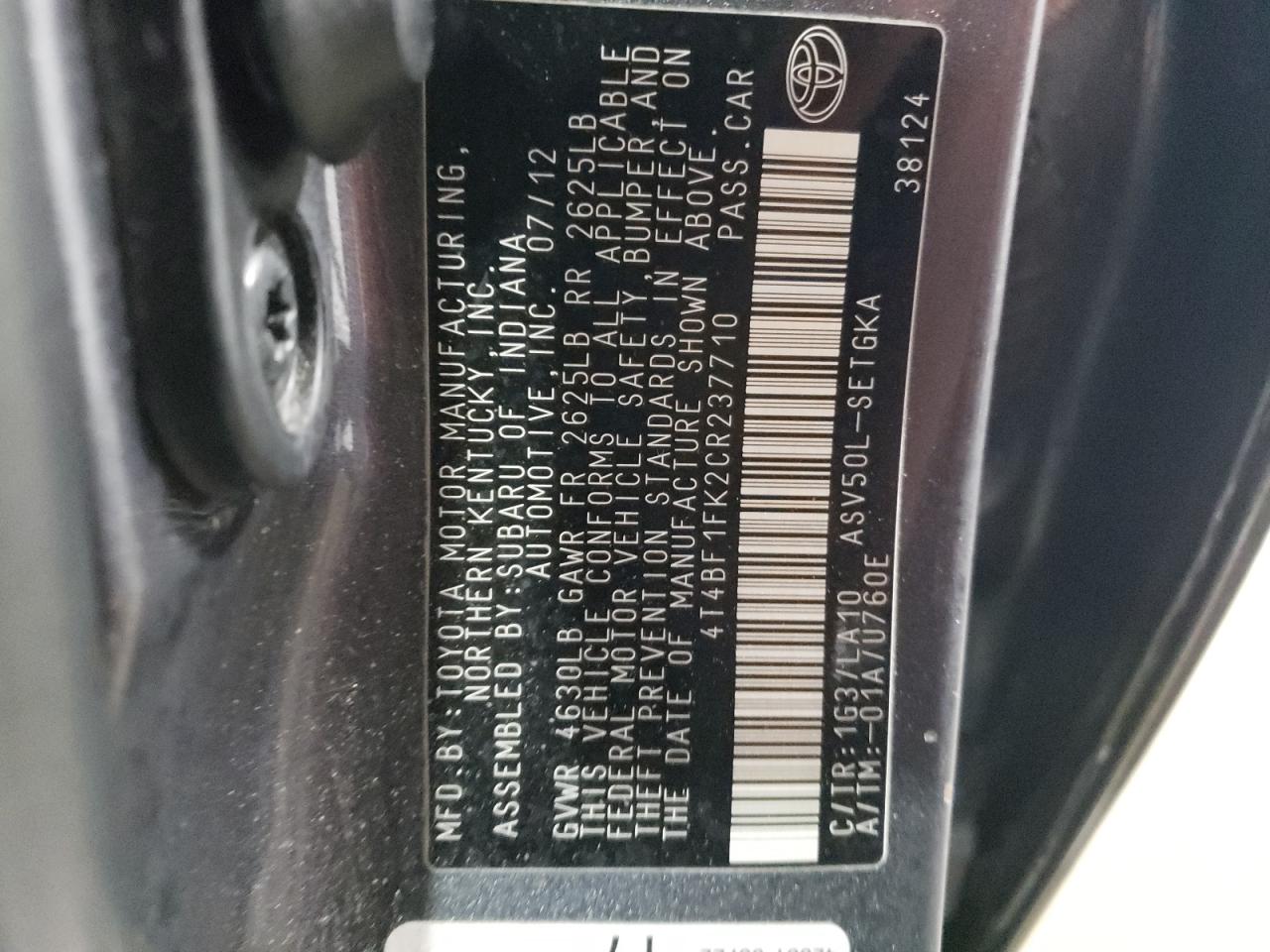 2012 Toyota Camry - Image 12