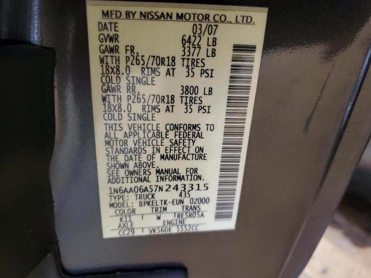 2007 Nissan Titan - Image 12
