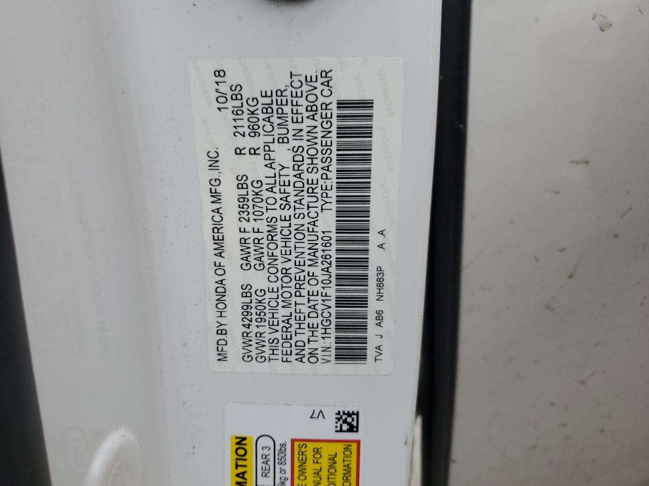 2018 Honda Accord - Image 13