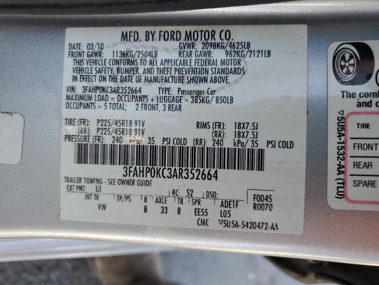 2010 Ford Fusion - Image 12