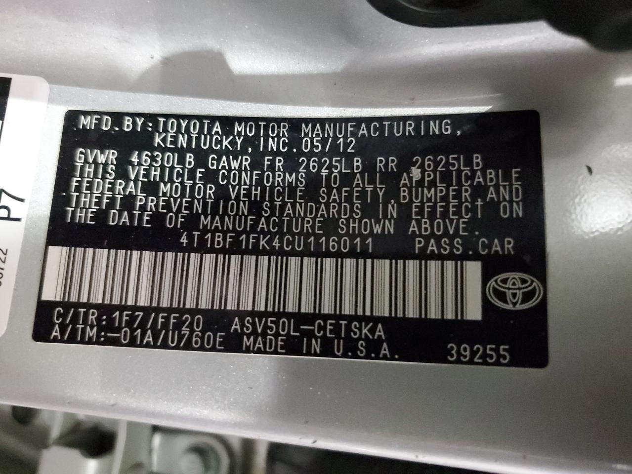 2012 Toyota Camry - Image 12