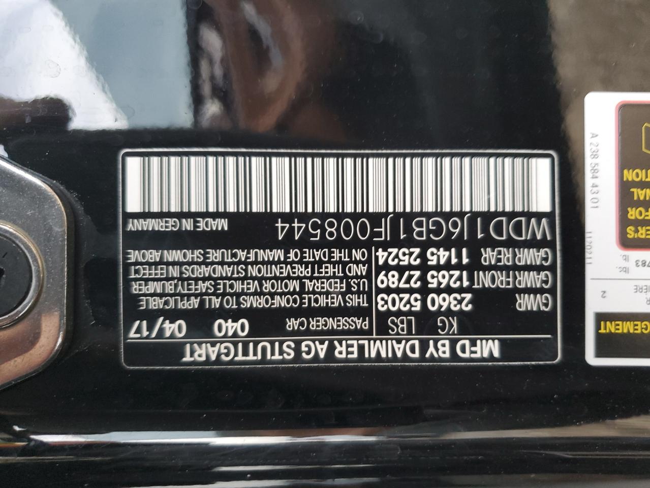 2018 Mercedes-Benz E 400 4Matic VIN: WDD1J6GB1JF008544 Lot: 87704565