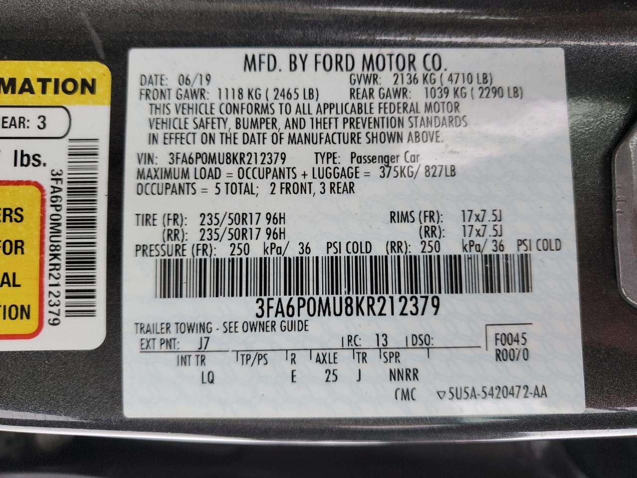 2019 Ford Fusion - Image 12