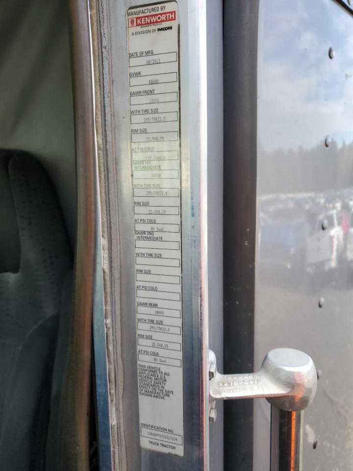 KENWORTH ALL OTHER 2012 VIN 1XKADP9X7CJ317634 фото 10