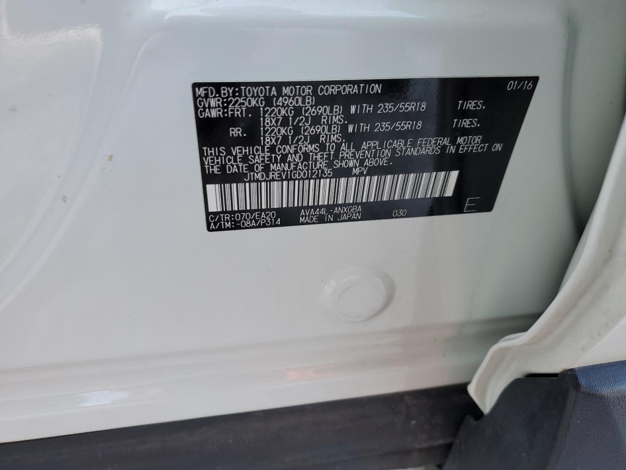 2016 Toyota RAV 4 - Image 14