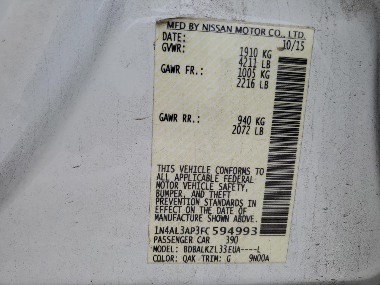 2015 Nissan Altima - Image 12