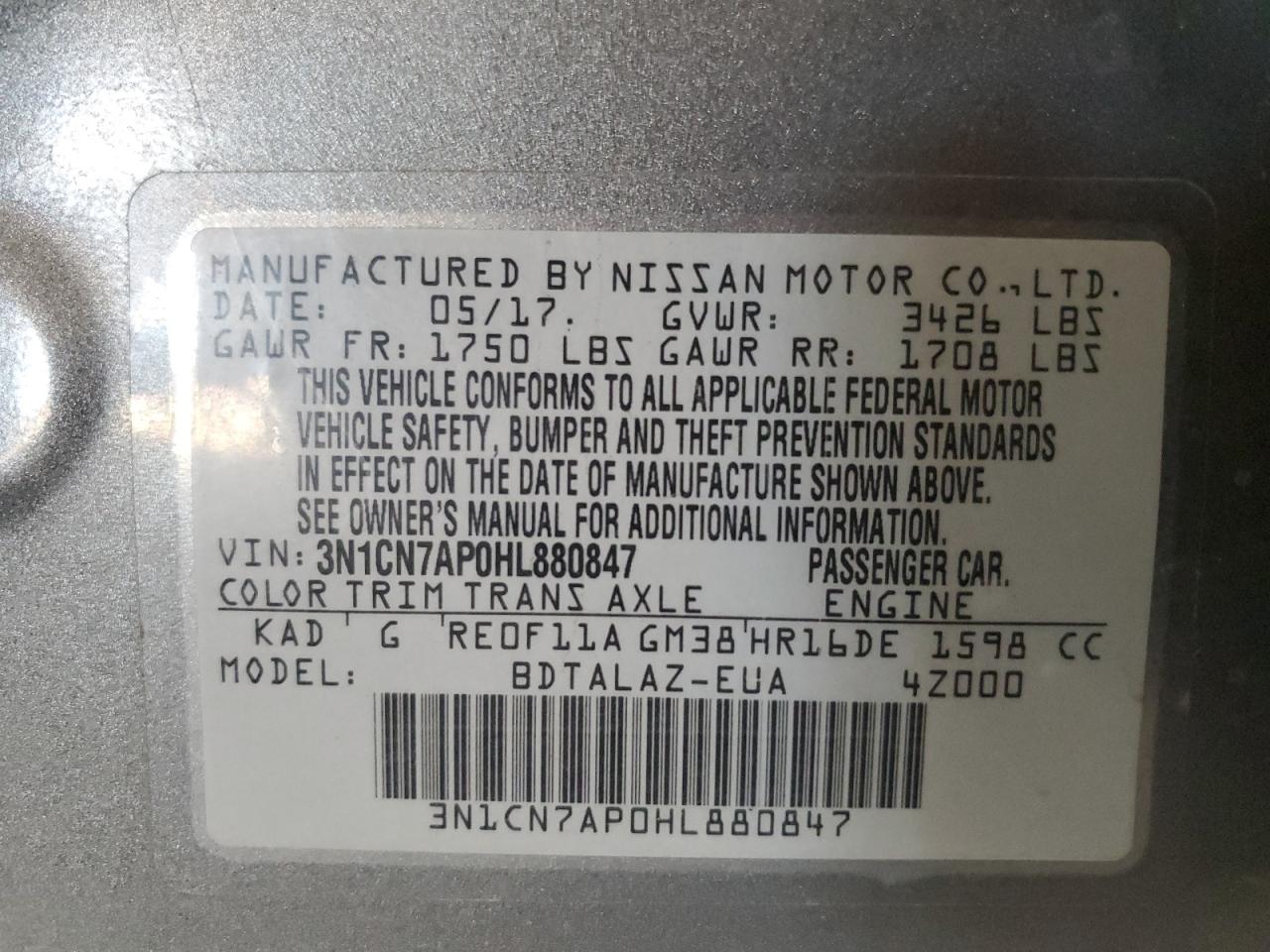 2017 Nissan Versa - Image 12