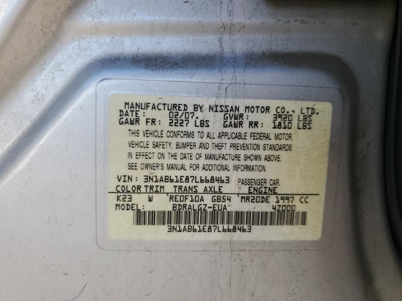 2007 Nissan Sentra - Image 14