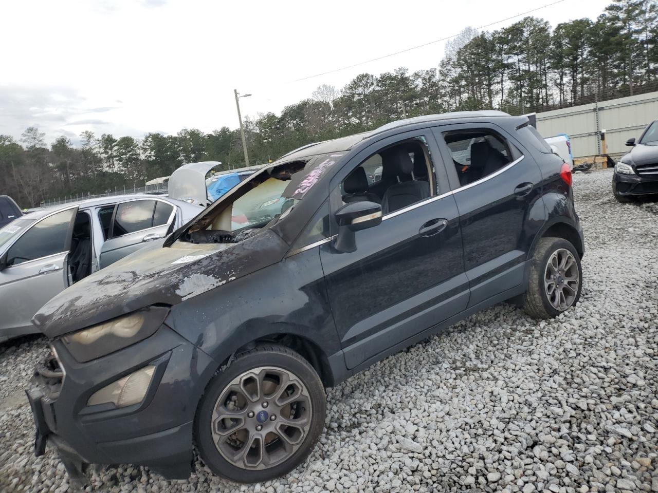 2018 Ford Ecosport Titanium იყიდება Ellenwood-ში, GA - Burn - Engine