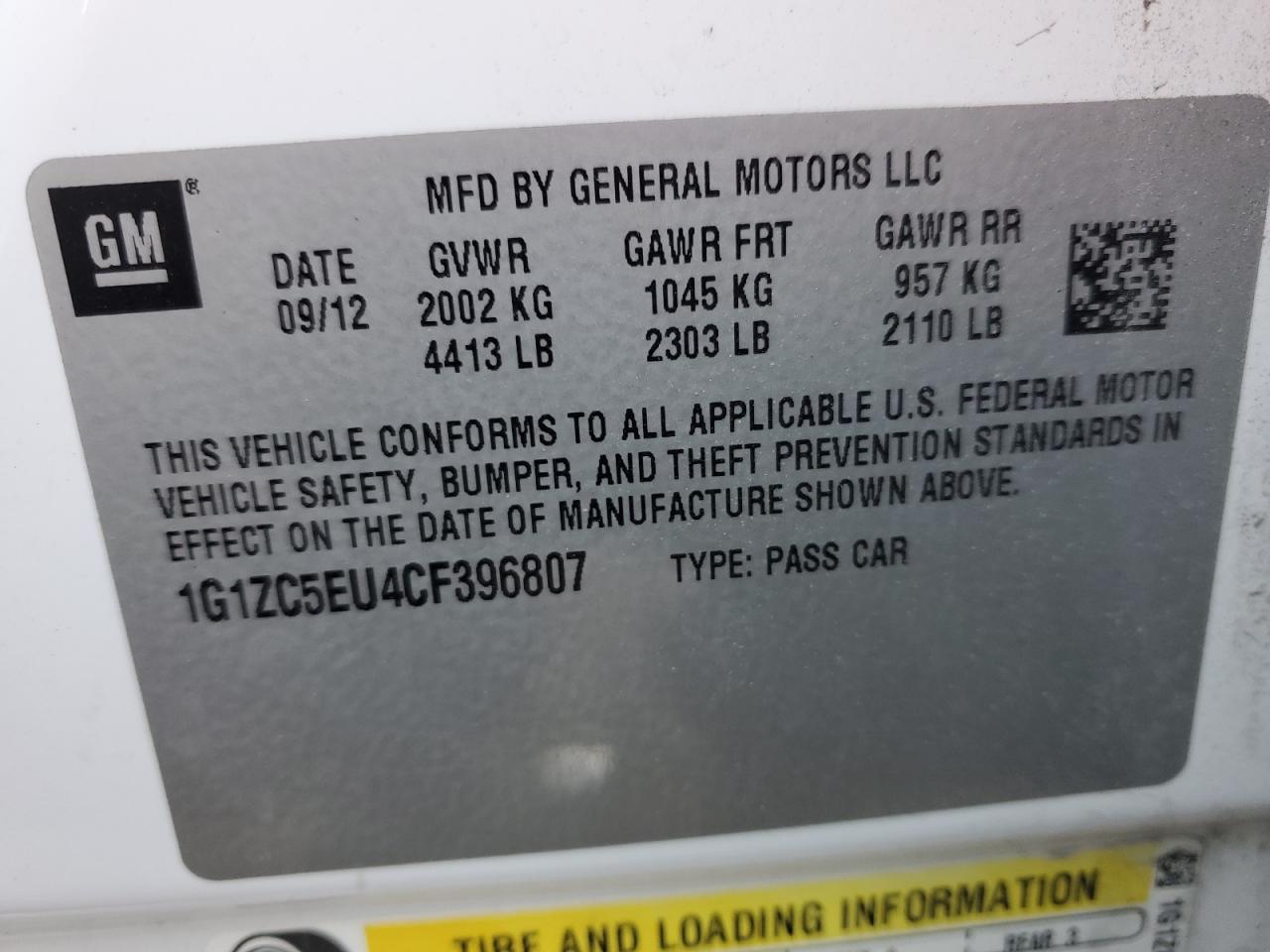 2012 Chevrolet Malibu - Image 12