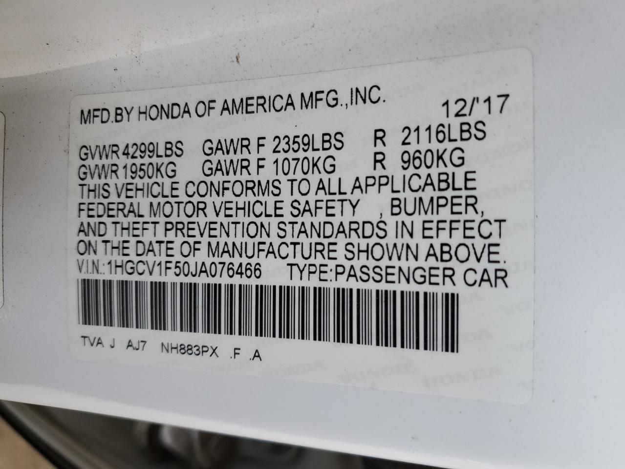 2018 Honda Accord - Image 12