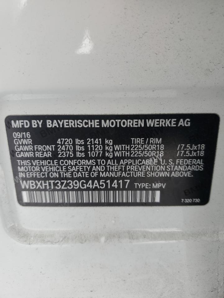 VIN WBXHT3Z39G4A51417 2016 BMW X1 no.13