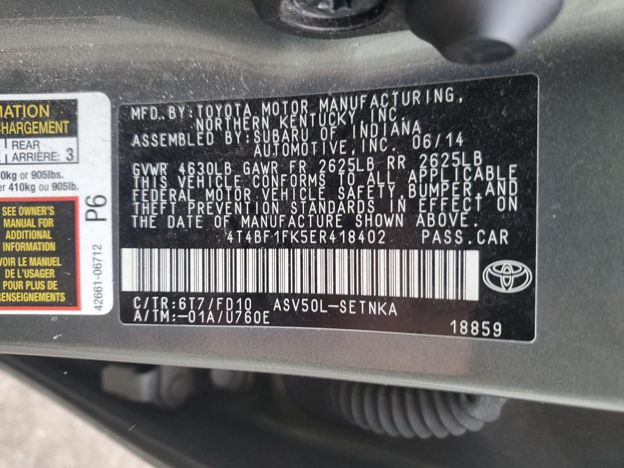 2014 Toyota Camry - Image 12