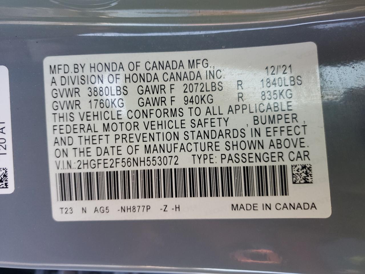 2022 Honda Civic - Image 12