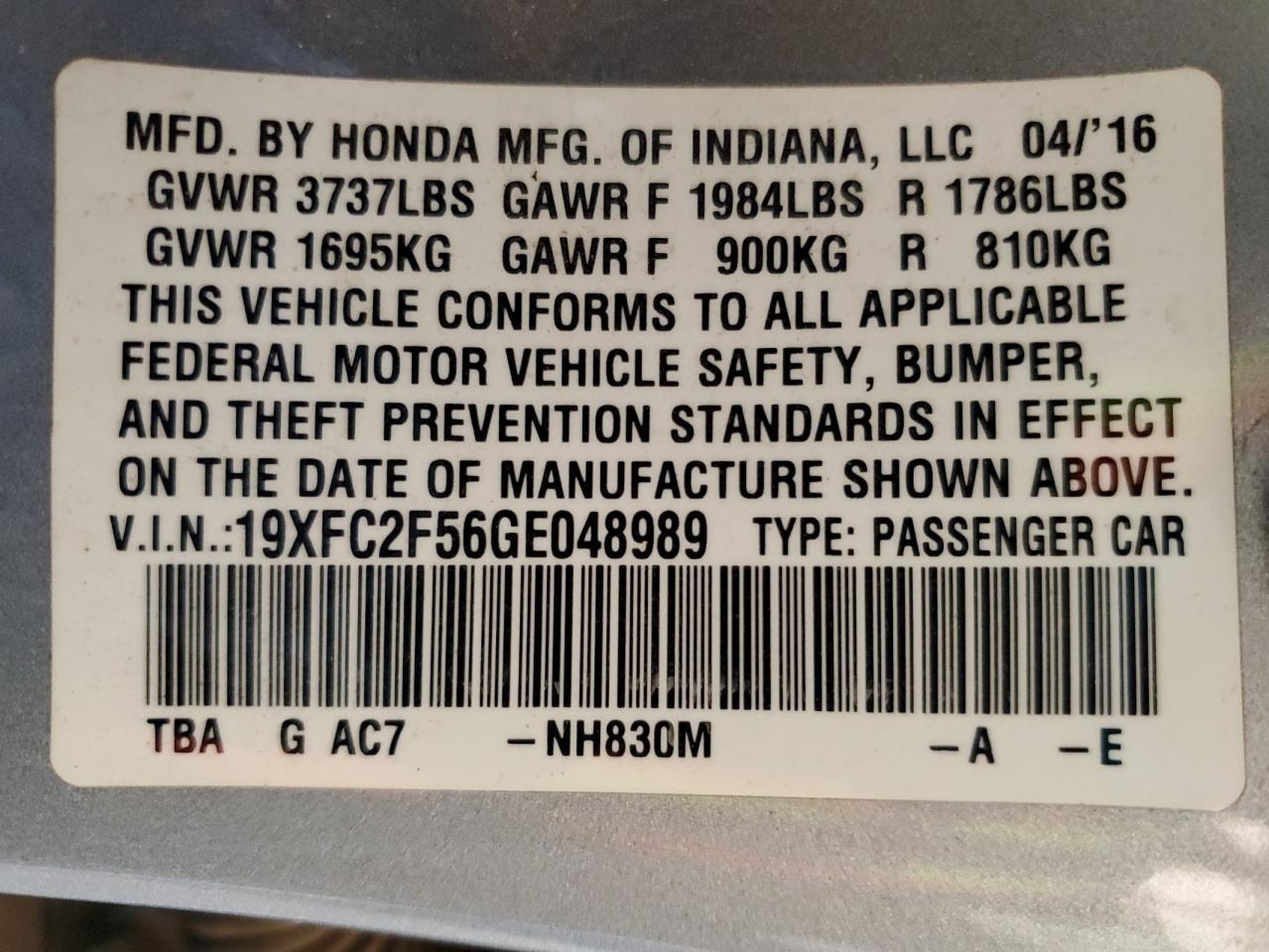 2016 Honda Civic - Image 12