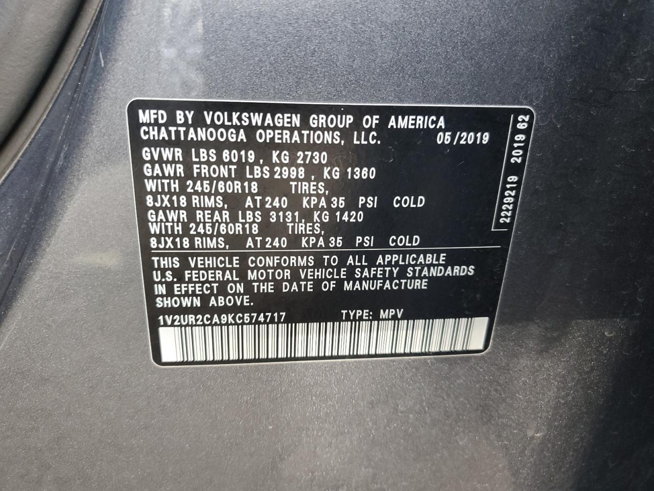 2019 Volkswagen Atlas - Image 12