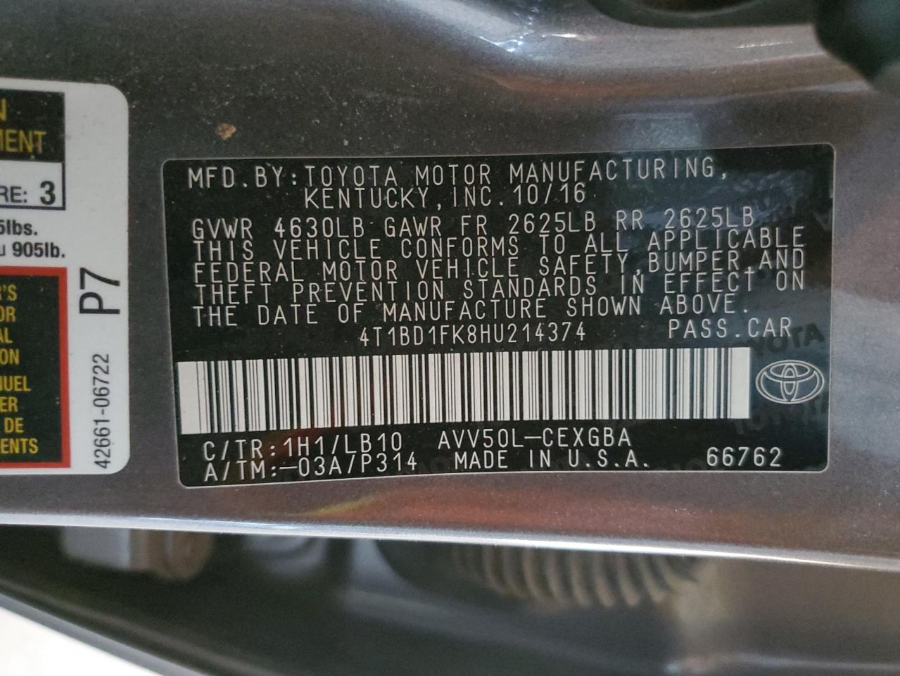 2017 Toyota Camry - Image 12