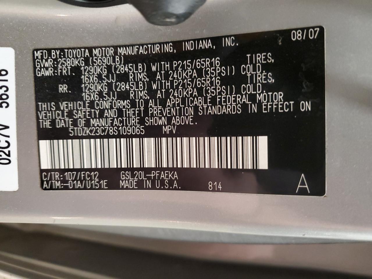 2008 Toyota Sienna - Image 15