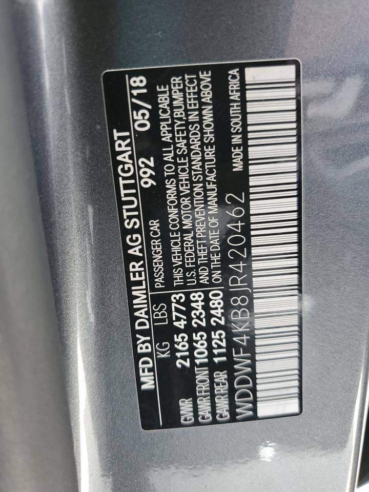 WDDWF4KB8JR420462 2018 MERCEDES-BENZ C CLASS - Image 12