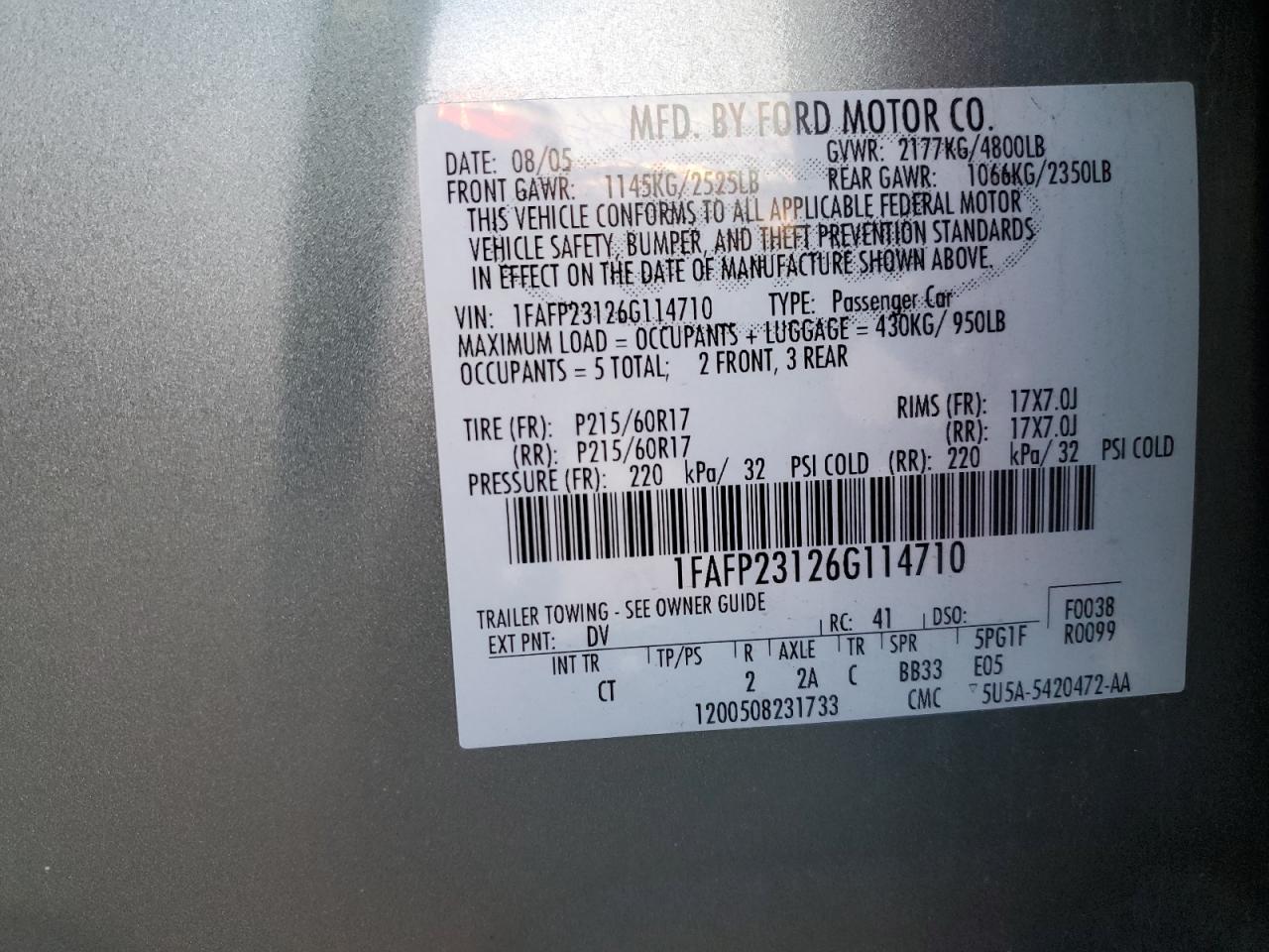 2006 Ford Five Hundred - Image 12