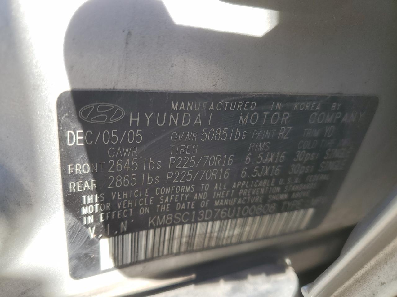 2006 Hyundai Santa Fe - Image 13