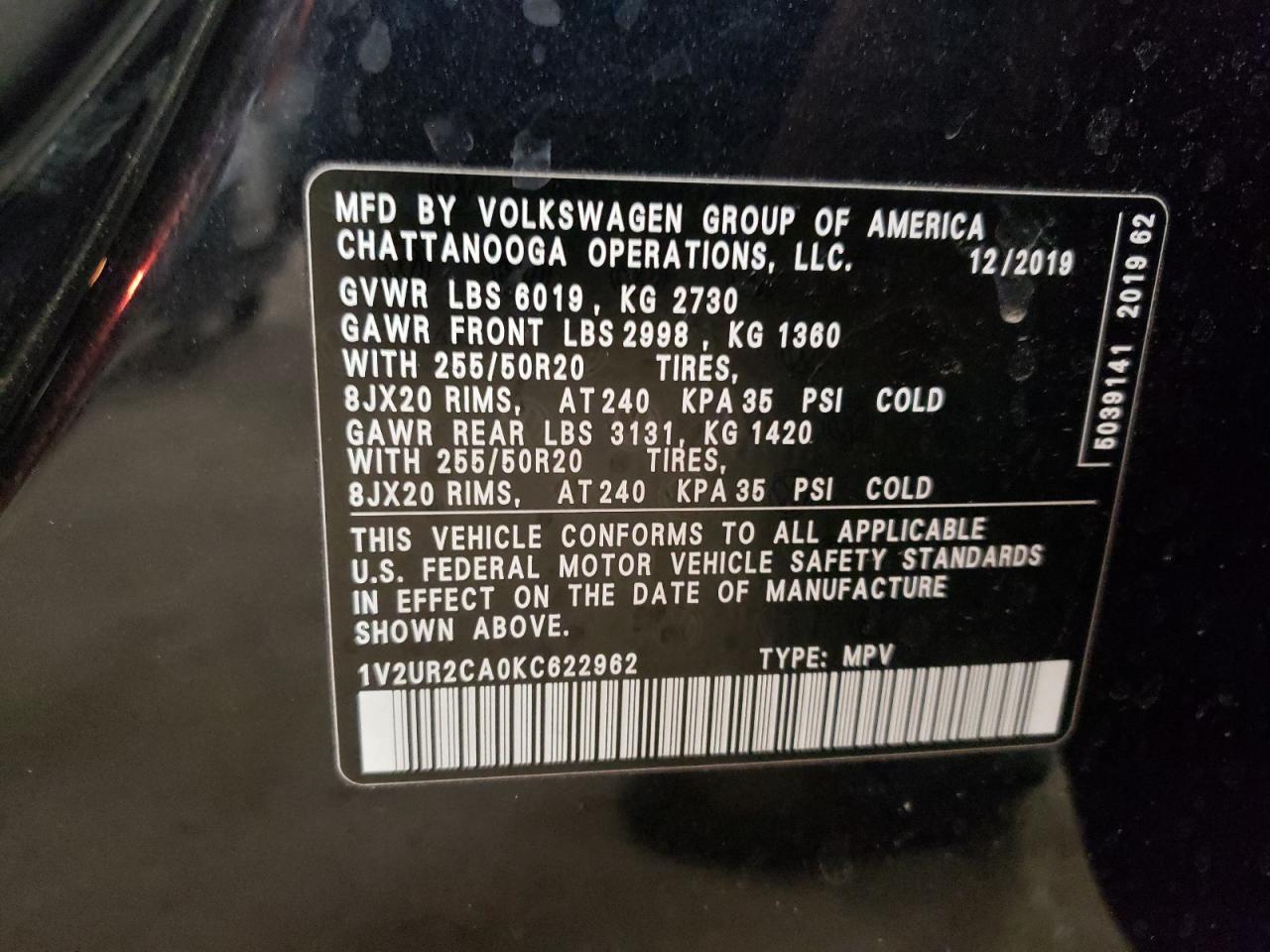 2019 Volkswagen Atlas - Image 14