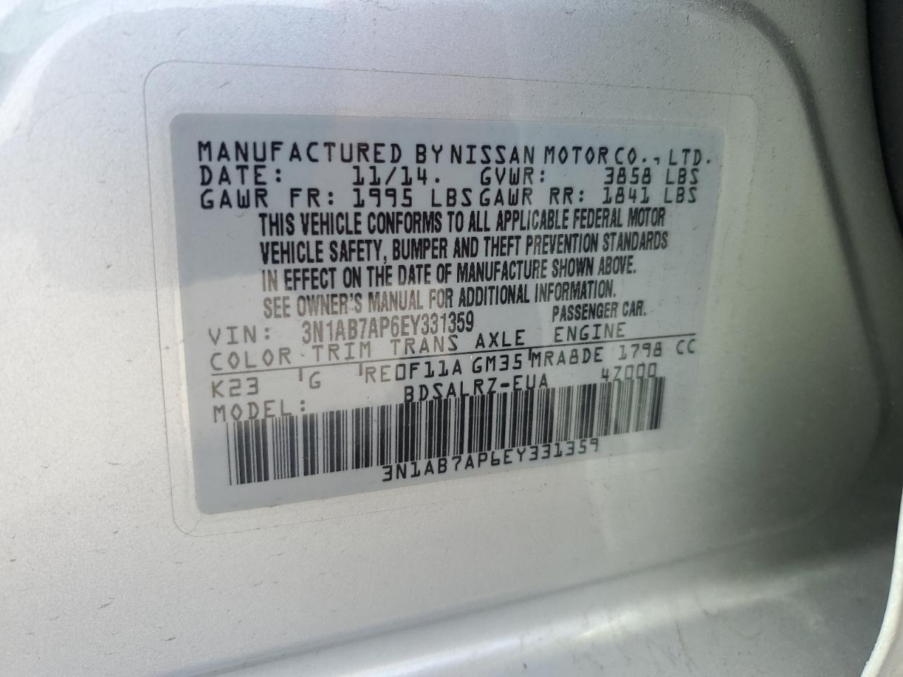 2014 Nissan Sentra - Image 12