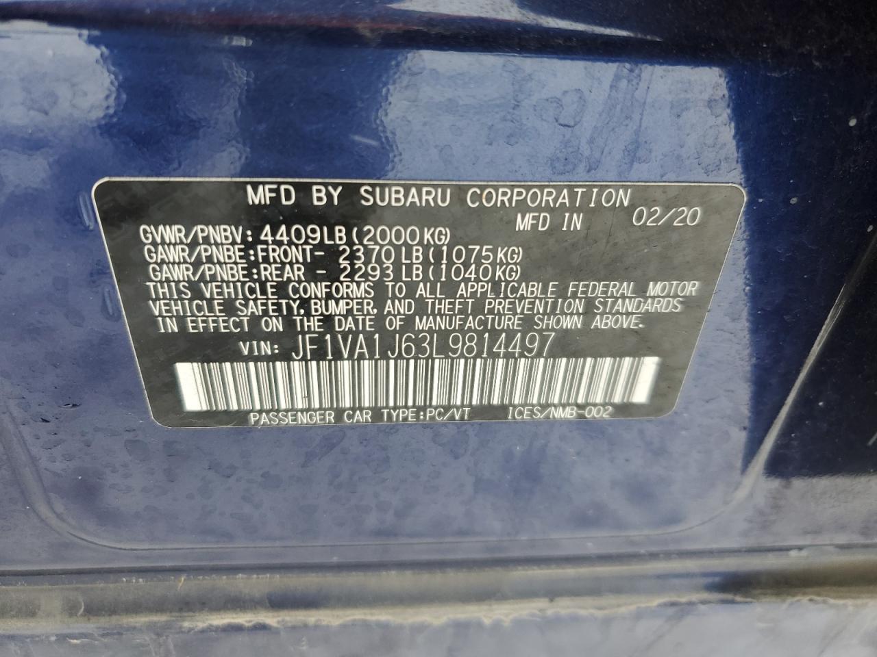 2020 Subaru WRX - Image 13