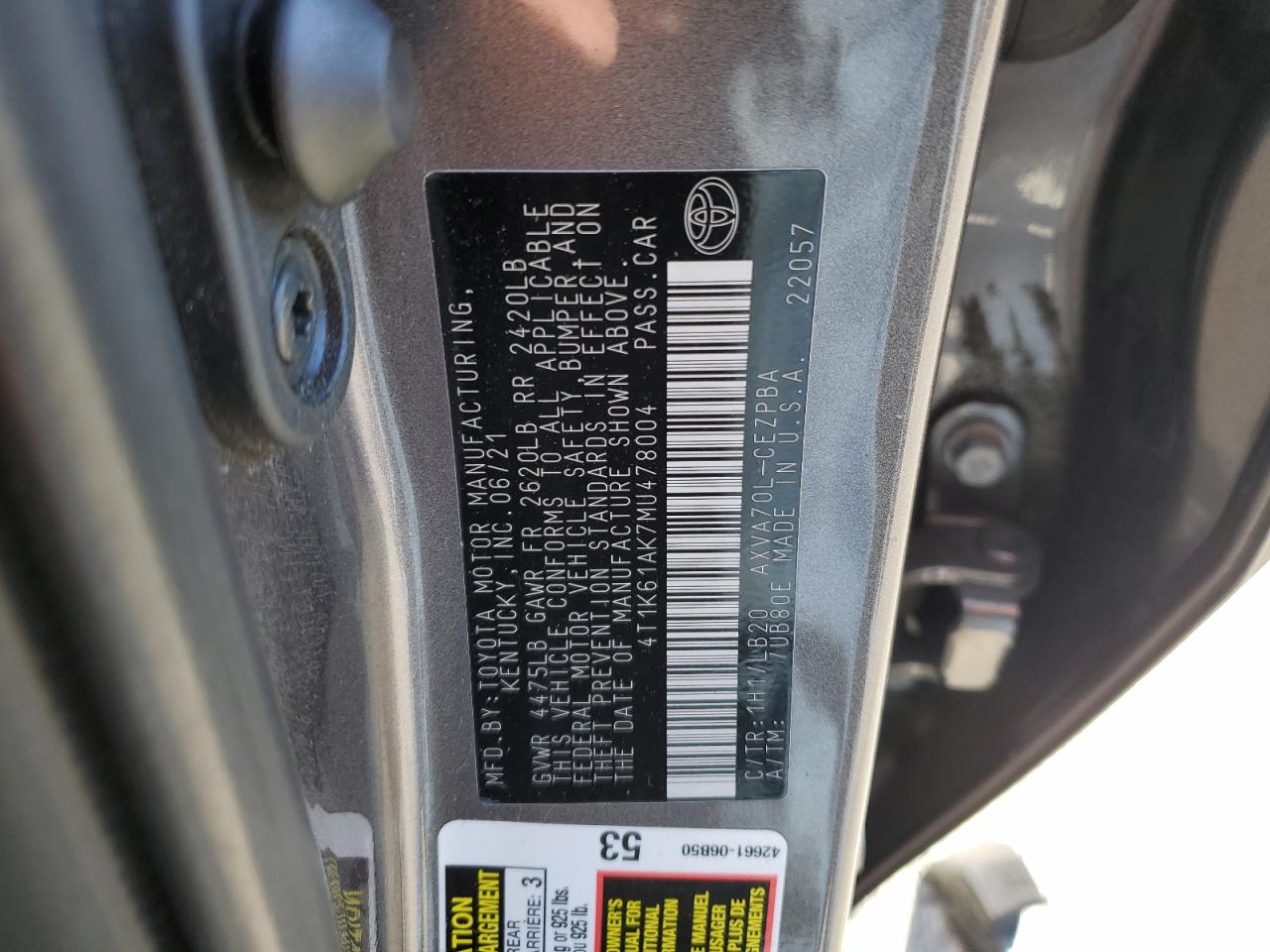 2021 Toyota Camry - Image 15