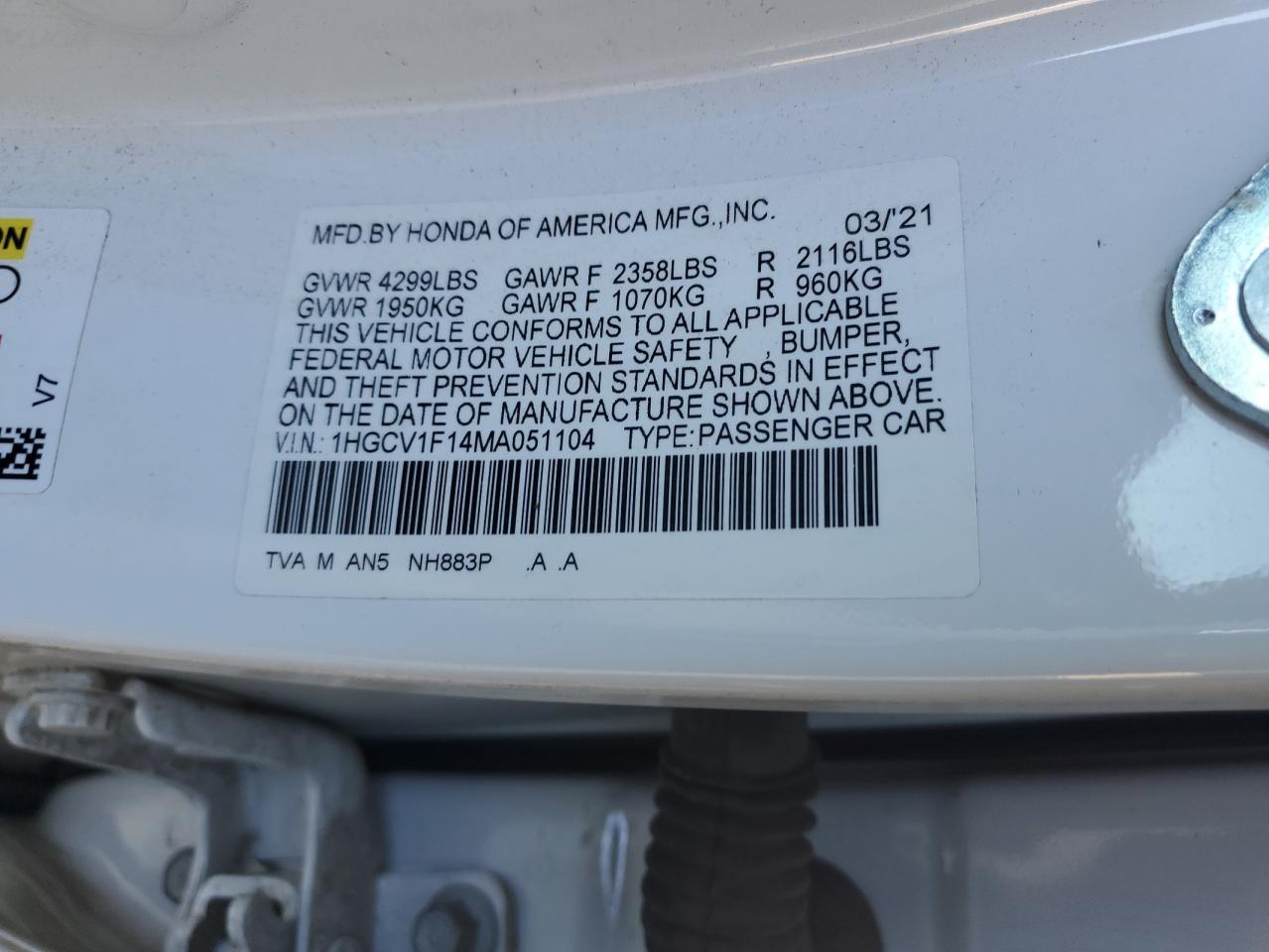 2021 Honda Accord - Image 13