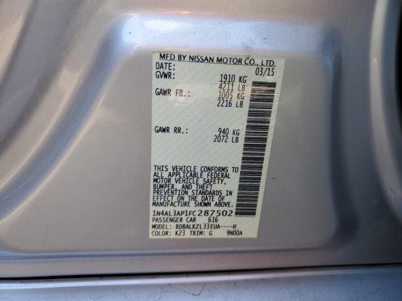 2015 Nissan Altima - Image 12