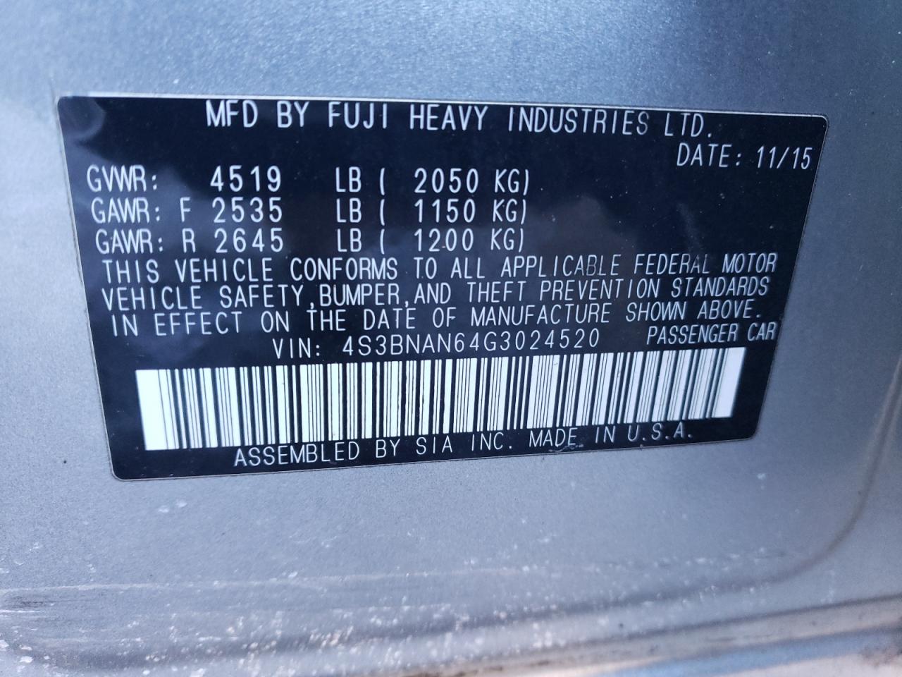 2016 Subaru Legacy - Image 14