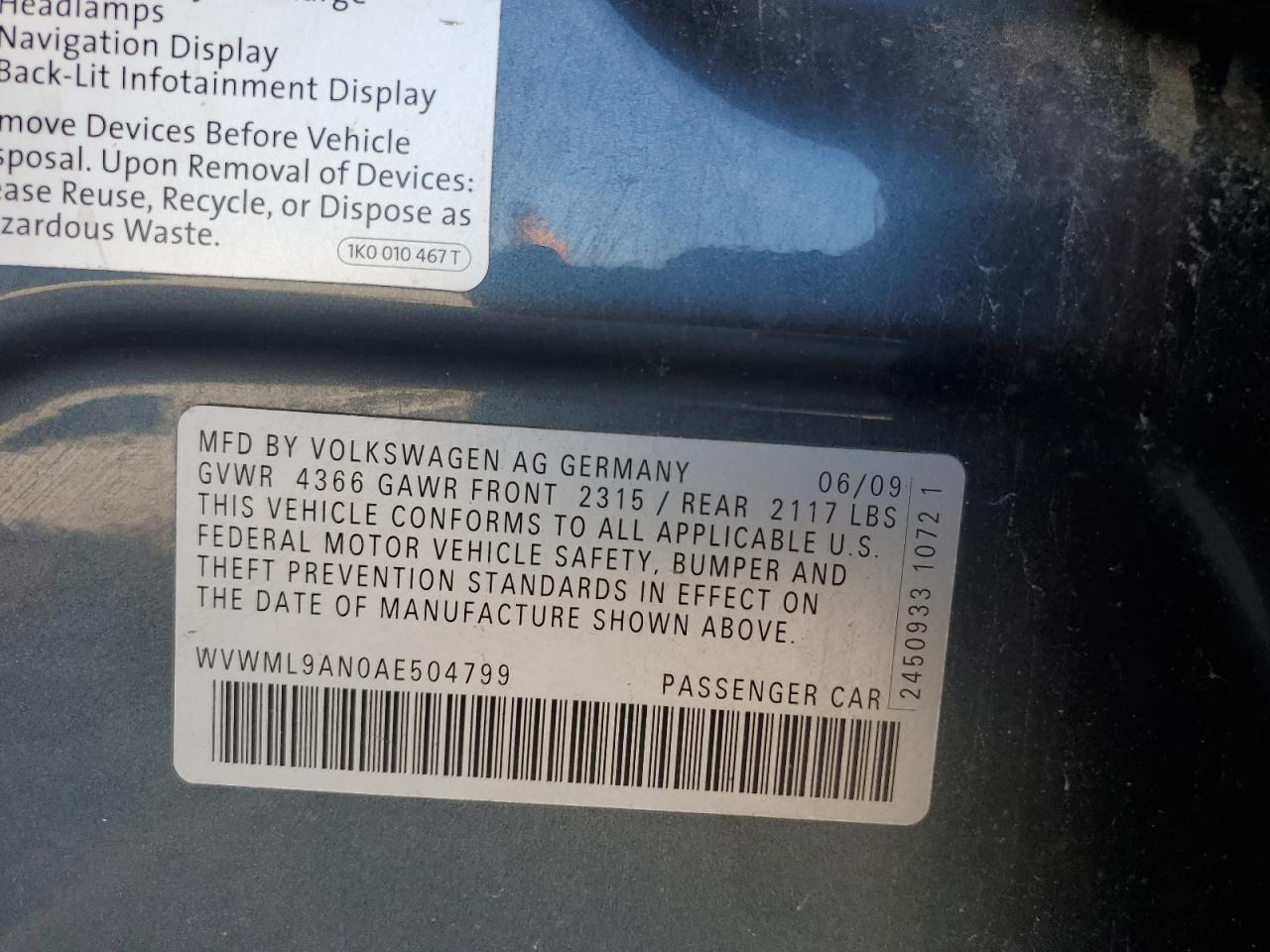 2010 Volkswagen Passat CC - Image 14