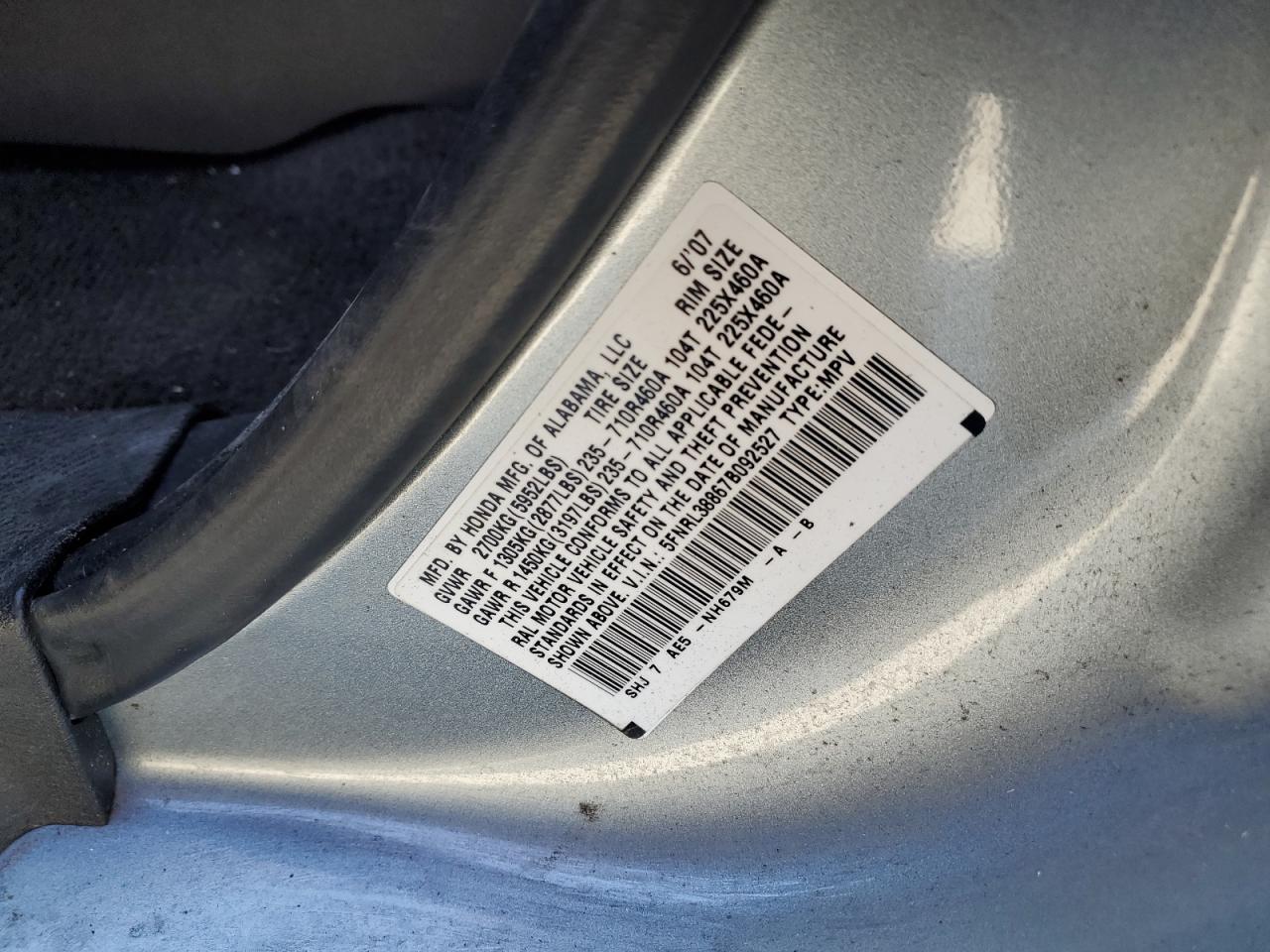 2007 Honda Odyssey - Image 15