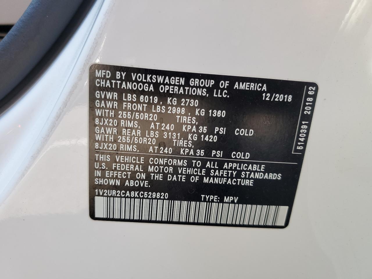 2019 Volkswagen Atlas - Image 13