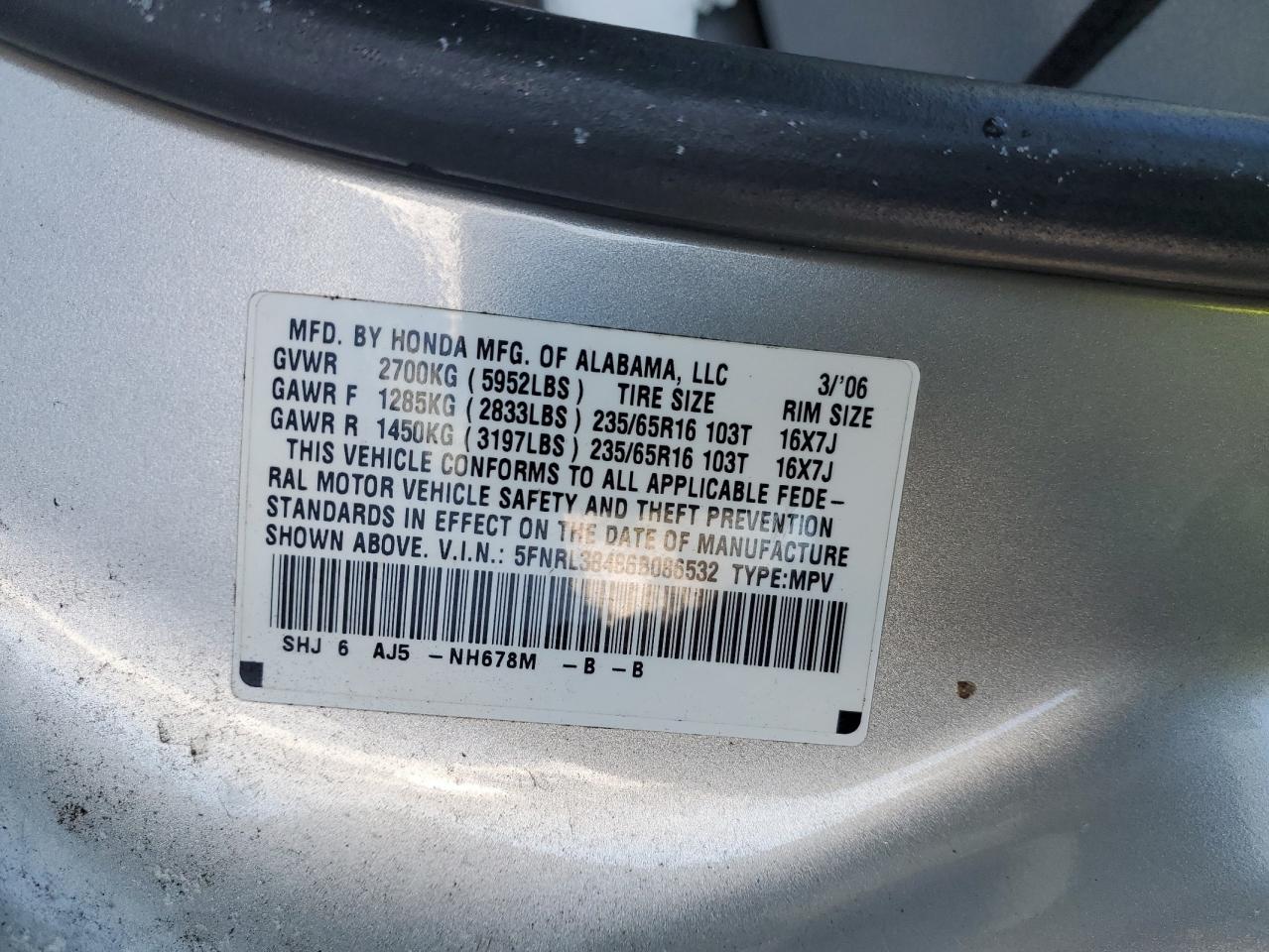 2006 Honda Odyssey - Image 15