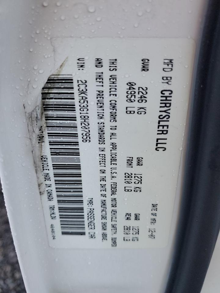 2008 Chrysler 300 Touring VIN: 2C3KA53G18H207956 Lot: 88095975