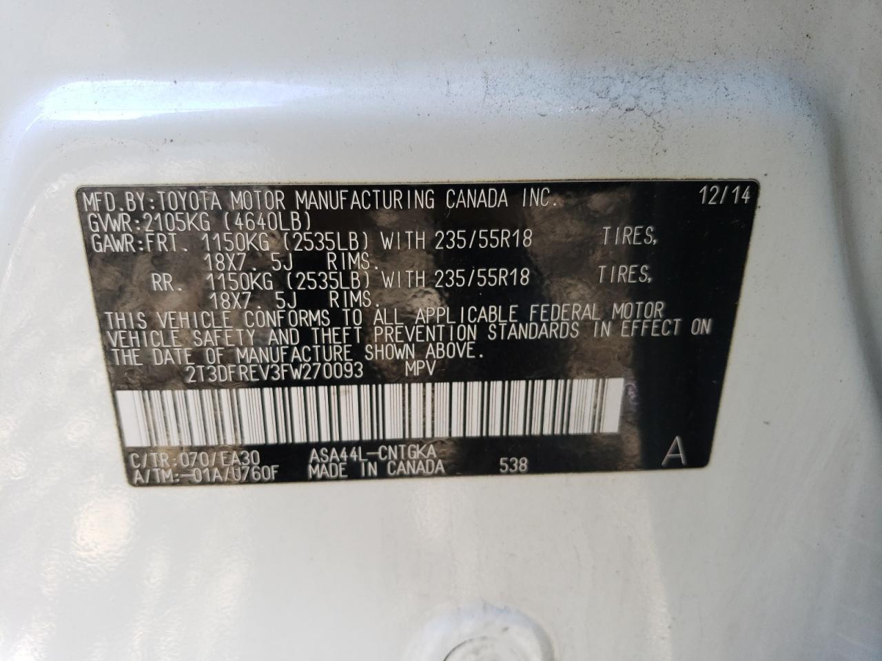 2015 Toyota RAV 4 - Image 14