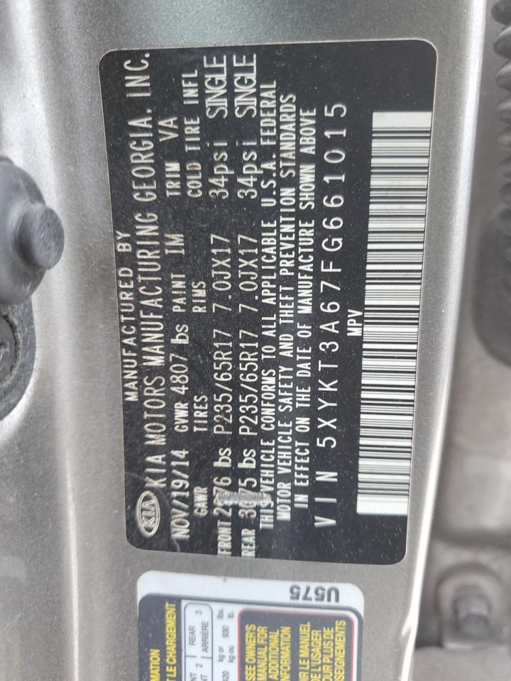 5XYKT3A67FG661015 2015 KIA SORENTO - Image 13