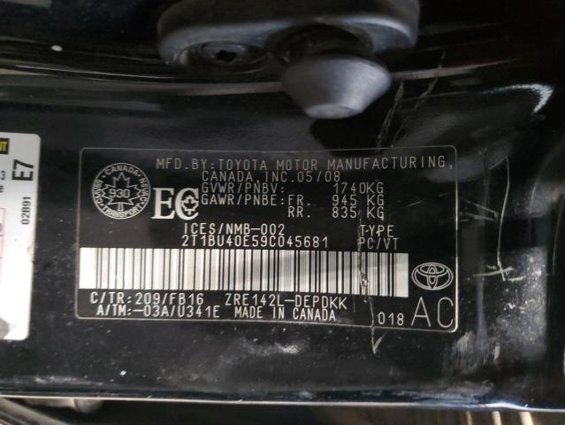 2009 TOYOTA COROLLA BASE