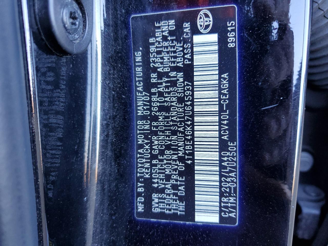 2007 Toyota Camry - Image 12
