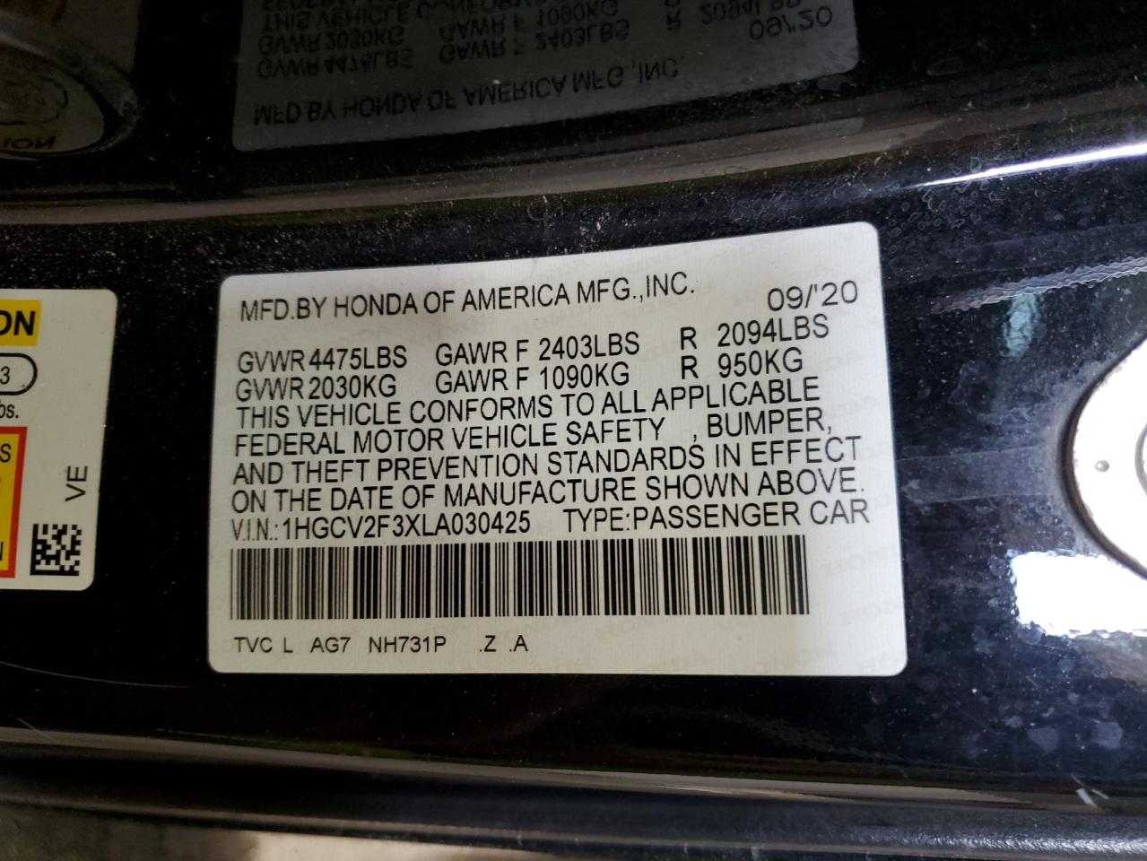 2020 Honda Accord - Image 15