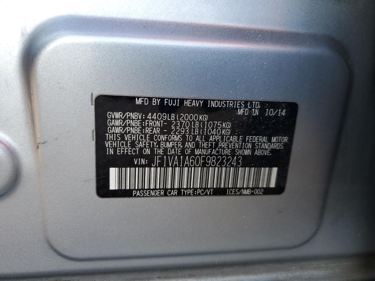 2015 Subaru WRX - Image 13