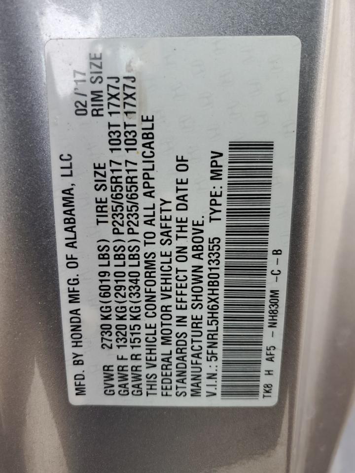 5FNRL5H6XHB013355 2017 HONDA ODYSSEY - Image 13